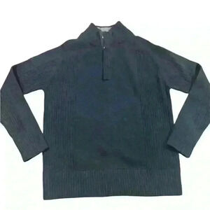Men’s sandstone 100% Wool navy Blue Pullover Sweater Size m